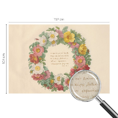Children's wall mural Floral wreath