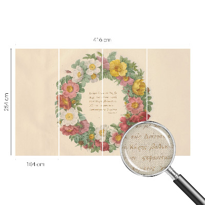 Children's wall mural Floral wreath