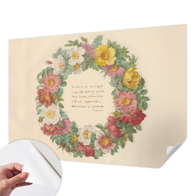 Children's wall mural Floral wreath