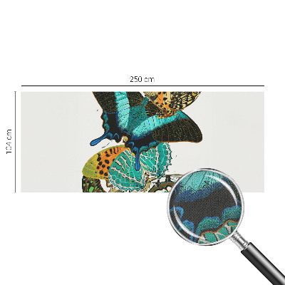 Baby room wall mural with colorful butterflies