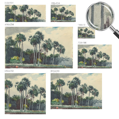 Self-adhesive photo wallpaper with an exotic palm tree motif