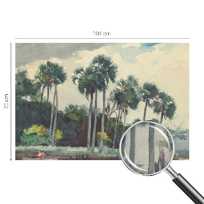 Self-adhesive photo wallpaper with an exotic palm tree motif