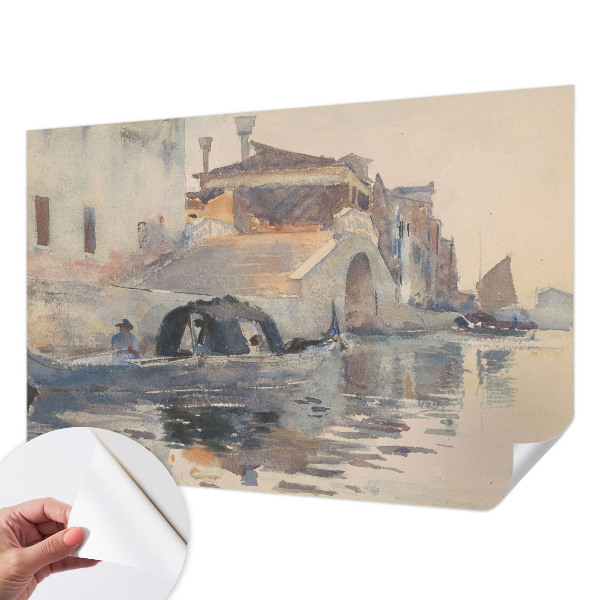 Peel and stick wall mural for kids' room featuring a Venetian harmony design