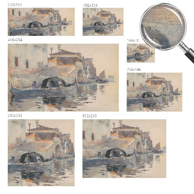 Peel and stick wall mural for kids' room featuring a Venetian harmony design