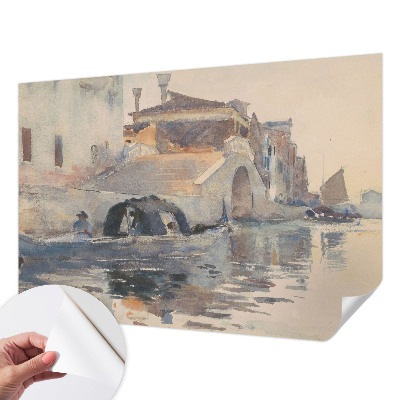 Peel and stick wall mural for kids' room featuring a Venetian harmony design
