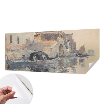 Peel and stick wall mural for kids' room featuring a Venetian harmony design