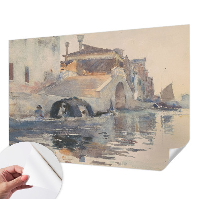 Peel and stick wall mural for kids' room featuring a Venetian harmony design
