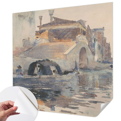 Peel and stick wall mural for kids' room featuring a Venetian harmony design