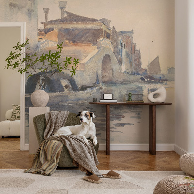Peel and stick wall mural for kids' room featuring a Venetian harmony design