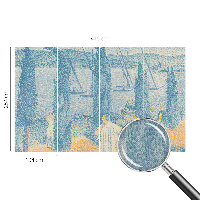 3D photo wallpaper mural with a 