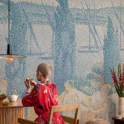 3D photo wallpaper mural with a 