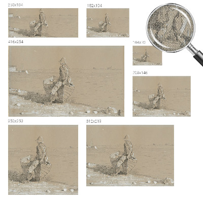 Stick-on wall mural featuring a nostalgic scene