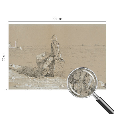 Stick-on wall mural featuring a nostalgic scene