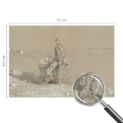 Stick-on wall mural featuring a nostalgic scene