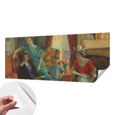 Removable wall mural wallpaper with a classic elegant design