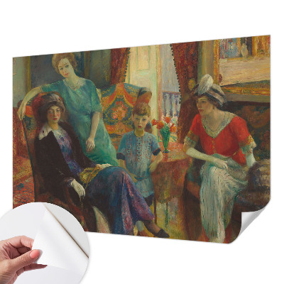 Removable wall mural wallpaper with a classic elegant design