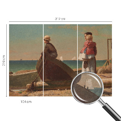 3D wall mural Seaside scene