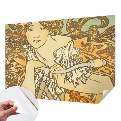 Peel and stick wall mural for living room with a spring elegance design