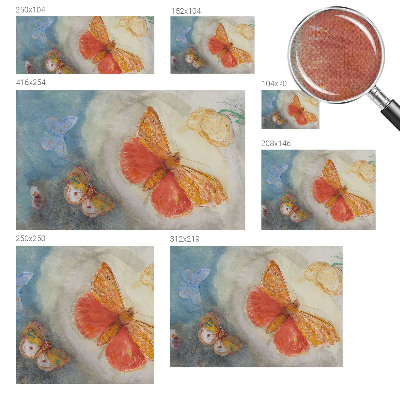 Peel and stick wall mural for kids' room featuring colorful butterflies