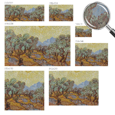 3D wall mural with an olive tree design