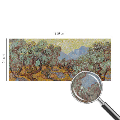 3D wall mural with an olive tree design