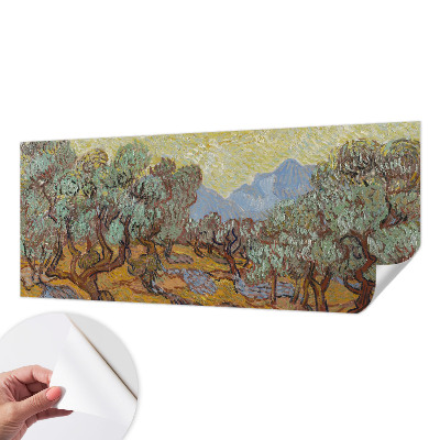 3D wall mural with an olive tree design