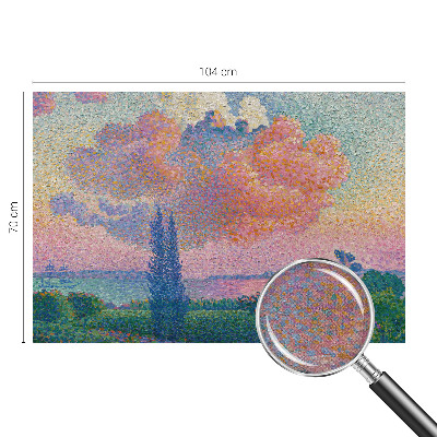 3D photo wallpaper mural with a colorful landscape