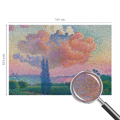 3D photo wallpaper mural with a colorful landscape
