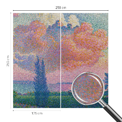 3D photo wallpaper mural with a colorful landscape