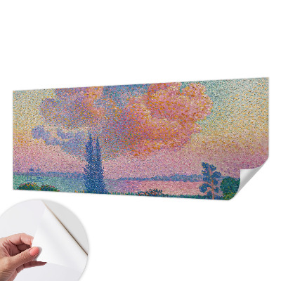 3D photo wallpaper mural with a colorful landscape