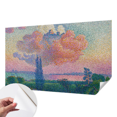3D photo wallpaper mural with a colorful landscape