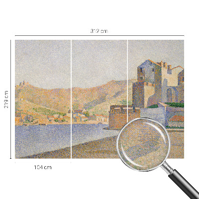 Children's wall mural with a Summer Haven scene