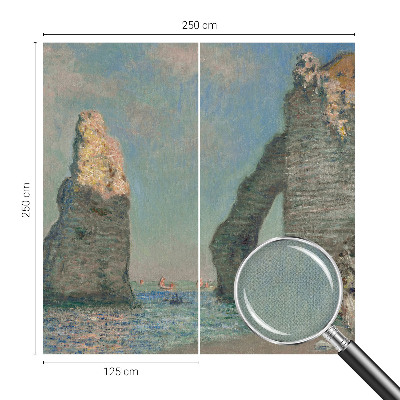 Baby room wall mural with a rocky landscape design
