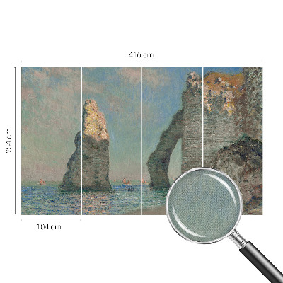 Baby room wall mural with a rocky landscape design