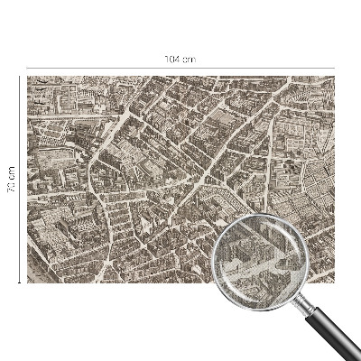 Peel and stick wall mural with an urban maze design