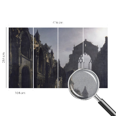 Self-adhesive photo wallpaper with a Gothic ruins motif