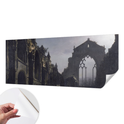 Self-adhesive photo wallpaper with a Gothic ruins motif
