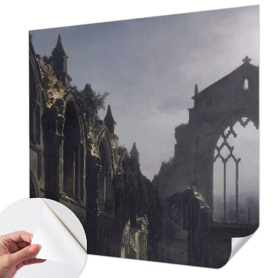 Self-adhesive photo wallpaper with a Gothic ruins motif