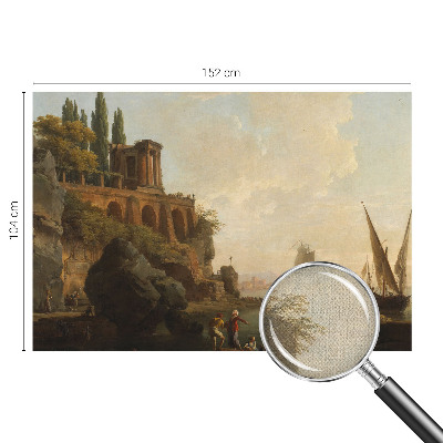Removable wall mural with a sea scenery design