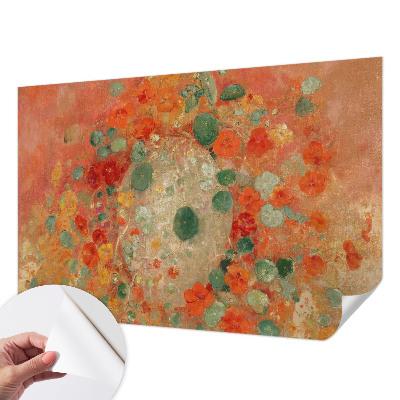 3D photo wallpaper mural with an abstract floral design