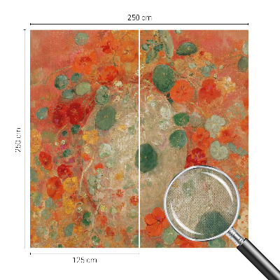 3D photo wallpaper mural with an abstract floral design