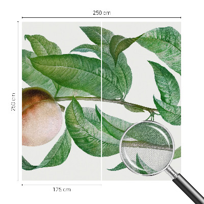 Children's wall mural with a ripe peach motif