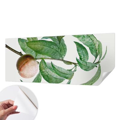 Children's wall mural with a ripe peach motif