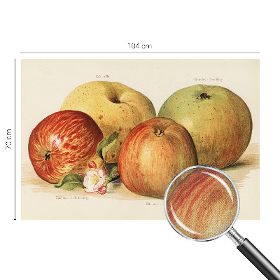 Baby room wall mural with apple blossom design