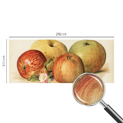 Baby room wall mural with apple blossom design