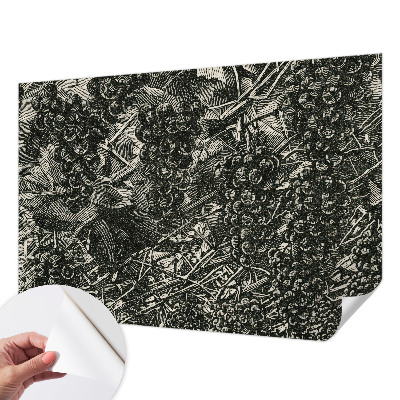 Children's wall mural with a grape print
