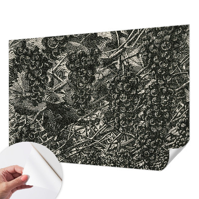 Children's wall mural with a grape print
