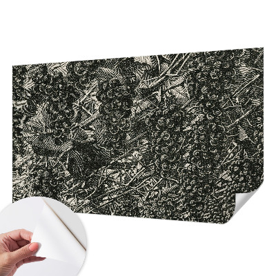 Children's wall mural with a grape print