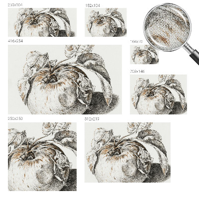 Self-adhesive photo wallpaper with an apple leaf design