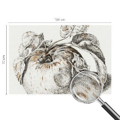 Self-adhesive photo wallpaper with an apple leaf design
